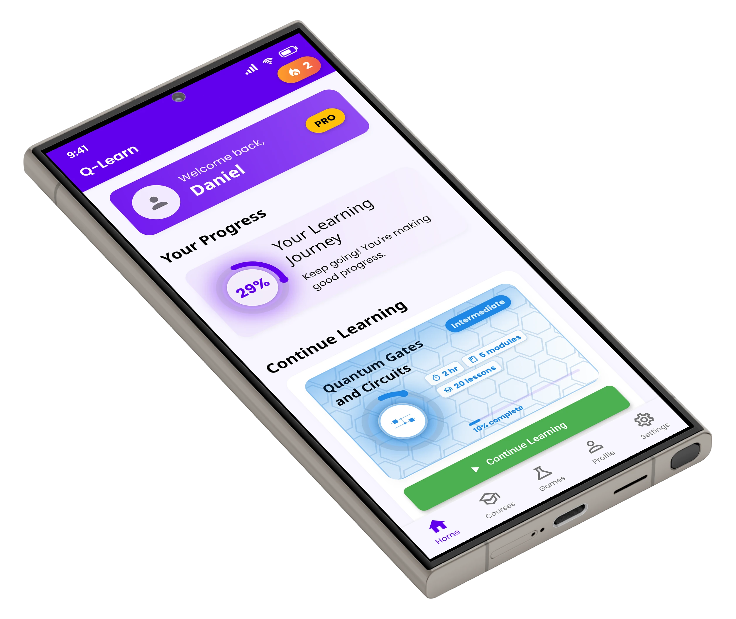 Home dashboard